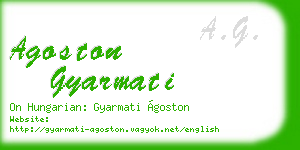 agoston gyarmati business card